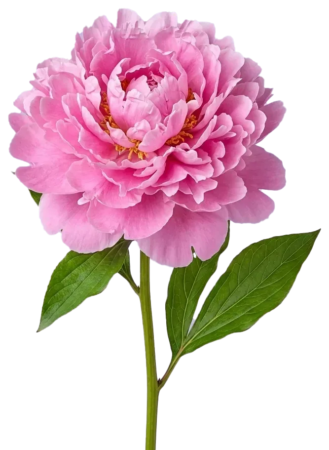A single pink peony